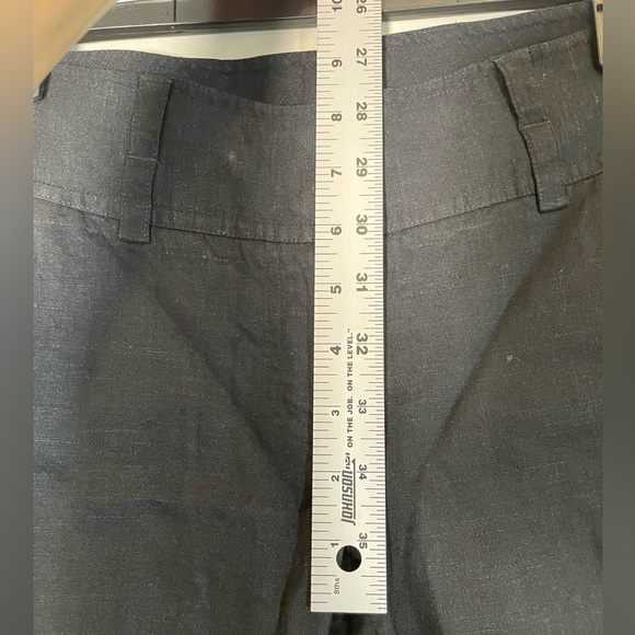 Robert Rodriguez Womens 4 Linen Blend Long Bermuda Capri Shorts Blk Inseam 12” - Picture 8 of 10